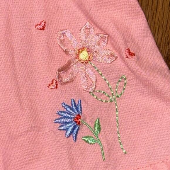 Bonnie Jean Pink Floral Embroidered Sleeveless Cotton Dress Toddler 2T Girl - Picture 7 of 9